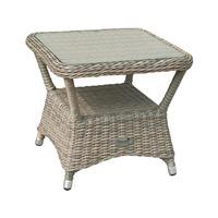 OSeasons Eden Rattan Side Table in Chic Walnut