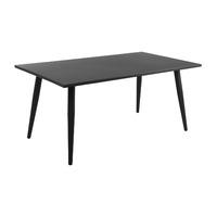 OSeasons Milos Aluminium Rectangular 6 Seater Dining Table in Black