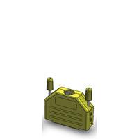OSSI Connectors OS-DPPK25-YELLOW Snap Fit Hinged Plastic D Type Co...