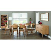 Oslo Oak 6 Seater Dining Table & Choice of 6 Dining Chairs (Table & 6 Veneer Back Chairs)