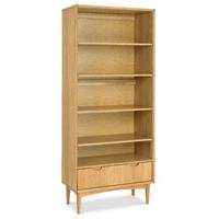 oslo oak wide bookcase