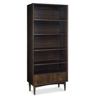 Oslo Walnut Wide Bookcase