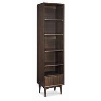 oslo walnut narrow bookcase