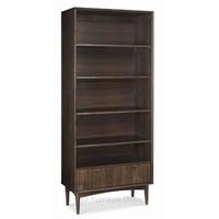 oslo walnut wide bookcase