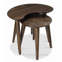 Oslo Walnut Nest of Lamp Tables