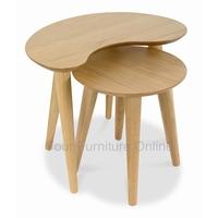 oslo oak nest of lamp tables