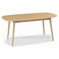 Oslo Oak Extension Dining Table & Extensive Choice of 6 or 8 Dining Chairs (Table & 6 Stone Fabric Chairs)