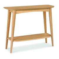 oslo oak console table with shelf