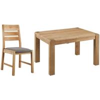 Oslo Oak Dining Set - Small Extending with 4 Chairs