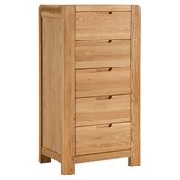 oslo oak wellington chest of drawer