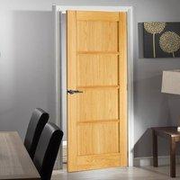 Oslo 4 Panel Oak Fire Door is 1/2 Hour Fire Rated and Pre-Finished