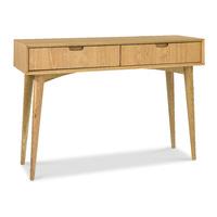 oslo oak console table with drawers