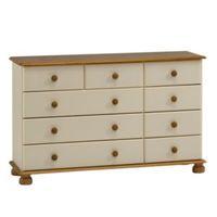 Oslo Cream 3 over 4 Drawer Chest (H)741mm (W)1206mm