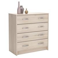 Osaka Wide Chest Of Drawers In Acacia With 4 Drawers