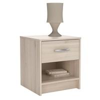 osaka modern bedside cabinet in acacia with 1 drawer