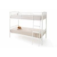 Oslo Metal Bunk Bed By Limitless Base (White Gloss, Twin Bunk)