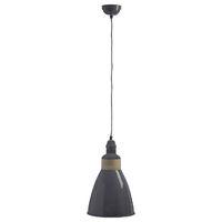 Oslo Pendant Light Iron Wood Grey