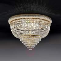 Osaka 50 crystal ceiling light, 24-carat gold