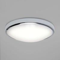 osaka led 7831 flush ceiling led light in polished chrome with opal gl ...
