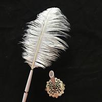 ostrich feather wedding pen sign in book