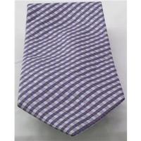 osborne purple checked silk tie