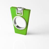 Ostrowski Design Green Pendant Ring