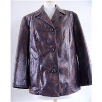 Oscar B. Large brown snake skin style jacket