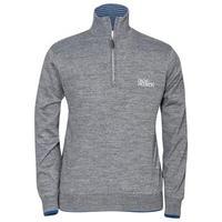 Oscar Jacobson Brett Tour Half Zip Sweater - Light Grey