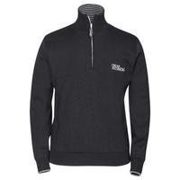 Oscar Jacobson Brett Tour Half Zip Lined Sweater - Black
