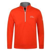 Oscar Jacobson Bradley Tour Half Zip Sweater - Orange