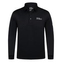 Oscar Jacobson Hubert Long Sleeve Polo Shirt - Black Small