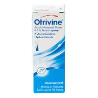 Otrivine Metered Dose Decongestant Nasal Spray 10ml