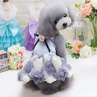 Other Dress Dog Clothes Cute Casual/Daily Wedding Princess Blushing Pink Purple Gray