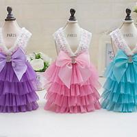 Other Dress Dog Clothes Cute Casual/Daily Wedding Princess Blushing Pink Pool Purple