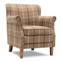 ottavia fabric armchair mull latte