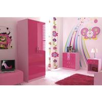 Ottawa 2 Tones 3 Piece Pink High Gloss Bedroom Set