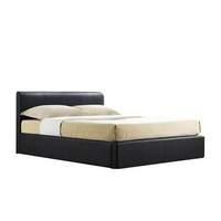 ottoman brown bed frame double brown