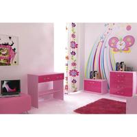 Ottoman 2 Tones Storage Box High Gloss In Pink