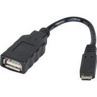 otg 20 5 pin micro b male to usb a female black 015 m