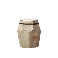 ottone side table in mango wood marble