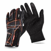 outdoor unisex non slip windproof thermal fleece cycling gloves full f ...