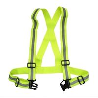 Outdoor Sports Reflective Vest Lightweight Adjustable Elastic High Visibility Safety Vest Strap Gear for Running Cycling Jogging