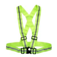 Outdoor Sports Reflective Vest Lightweight Adjustable Elastic High Visibility Safety Vest Strap Gear for Running Cycling Jogging