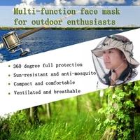 Outdoor Anti-mosquito Mask Hat Multi-function Mesh Face Protection Mosquito Head Net for Fishermen Hunters Hikers Campers