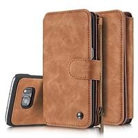 OUKU Genuine Leather Cover Multi-functional Cards Holder Wallet Case For Samsung Galaxy S8 S7 edge S6 edge plus