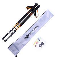 Outdoor 3 Sections Carbon Flip Lock Adjustable Hiking Trekking Poles 2-Pack with Bag