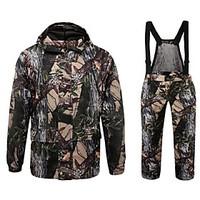 Outdoor Sports Autumn Camo Jacket Coat with Trousers for Hunting Fishing Camouflage Hunting Suit Jacket Trousers