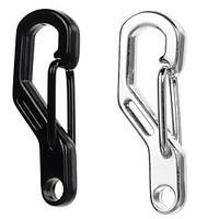 Outdoor Zinc Alloy Quick Release Keychain Carabiner - Black / Silver