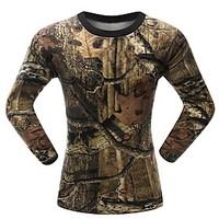 Outdoor Sports Cotton Reed Swamp Camouflage Spring Long Sleeve Tshirt Camo Clothing Shirt for Hunting Fishing