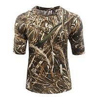 Outdoor Sports Cotton Camouflage Summer Spring Short Sleeve Tshirt Camo Clothing Shirt for Hunting Fishing